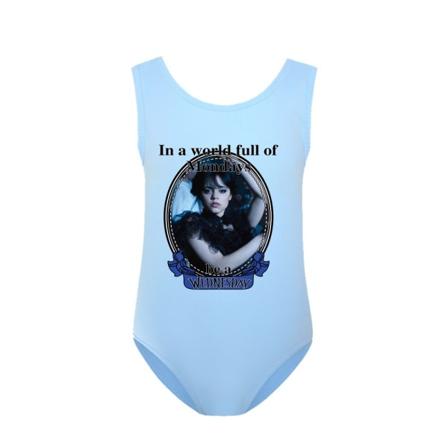 Barn tecknade badkläder set Beach Simning Surf Suit Present sky blue 140cm