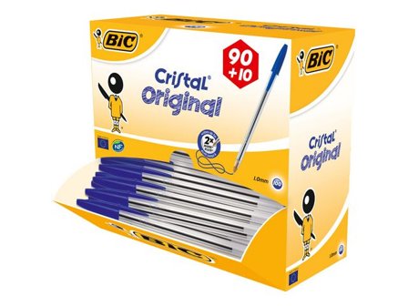 BIC Kulpenna Cristal Original 1mm blå 100/fp - Lyreco - Kontorsmaterial - Pennor - Kulpennor