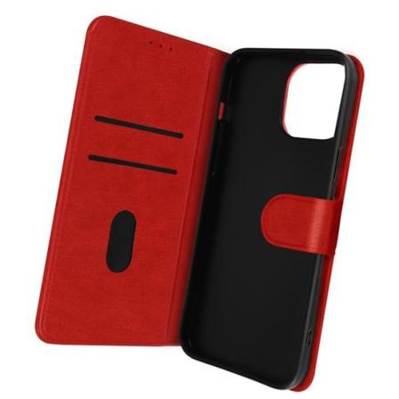 iPhone 14 Pro Max Cover Flip Wallet Video Support Funktion Rød