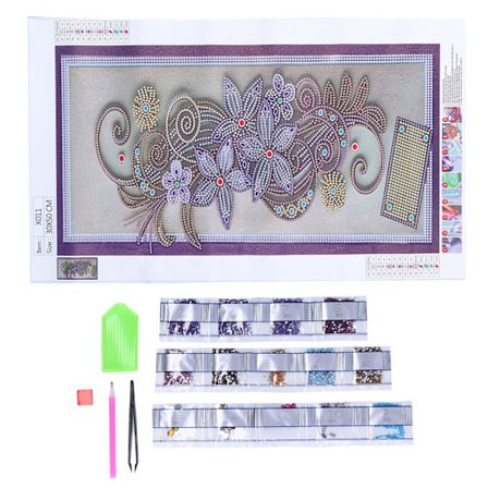 Diamantmålning Växt Blomma DIY 5D Punkt Diamant Specialformad Kristall Diamantmålning Dekoration