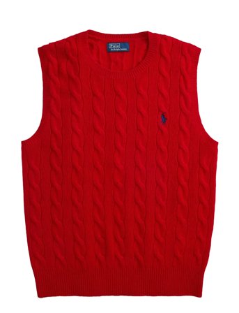 Polo Ralph Lauren | Cable-Knit Wool-Cashmere Sweater Vest | XL
