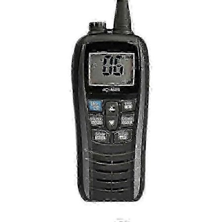 Ic-m25 Vhf Marine Radio Vandtæt Transceiver Flyder I Vand, -sort-