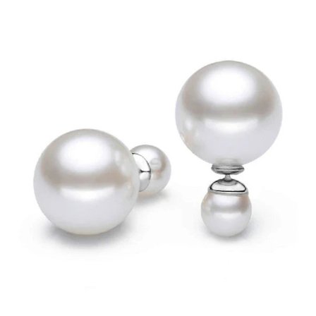 S925 Sterling Sølv Dobbelt Perleøreringe Shell Perler - 925 Sølvsmykker