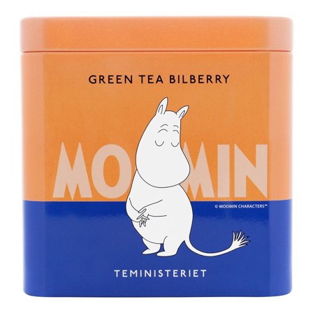 Teministeriet Moomin Bilberry grønn te, 100 g