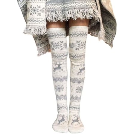 Kvinners knestrømper Strømper Overknee Strømper Strømpebukser Bomullsstrømper Strikkede Strømper Heilwiy Gave