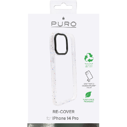 iPhone 14 Pro Re-Cover, White/Transparent