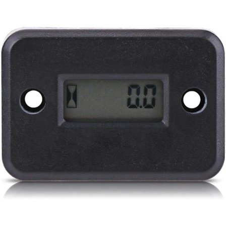 Trådløs Vibrationstimetæller, Induktiv Digital Timetæller, Vandtæt Timetæller (Sort)