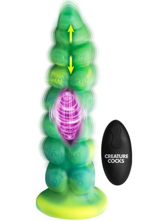 Kjøp Squirmer Thrusting & Vibrating Dildo 23 cm - Dragon dildo | God pris