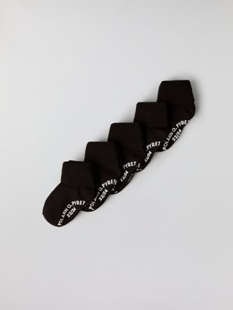 Polarn O. Pyret - 5-pack of anti-slip socks - 22|24 - Childrenswear - black