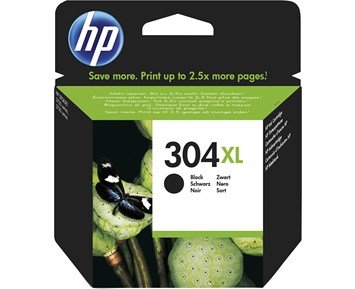 HP-304XL Black-HP 304XL Svart blekkpatron-Printing ink, toner & paper-Blekkpatroner