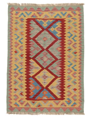 Tessuto A Mano Kilim Ghashghai Tappeto 123X173 Rosso Scuro/Arancione Piccolo