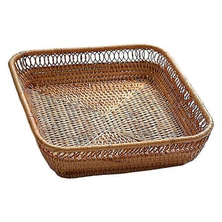 Vävd Förvaringskorg Rotting Brödkorg Fruktkorg Serveringskorgar för Hem Kök Skrivbord Godis S