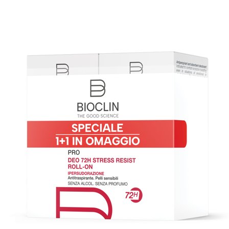 BIOCLIN Bipack Deo Pro 72H Stress Resist Roll-On 50+50ml - Deodorante Roll-on