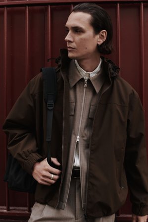 NN.07 Gabriel Jacke Herren Braun Polyester