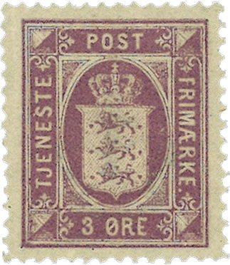 Danmark 1875 - Tjenestemærke AFA 4 - Ubrugt