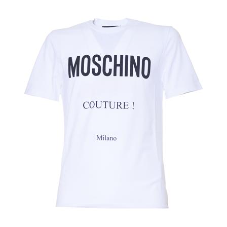 Moschino, T-Shirts Wit, Heren, Maat:S