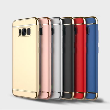 Design Skal 3 I 1 Guldkant Till Samsung Galaxy S8 - Fler Färger Svart