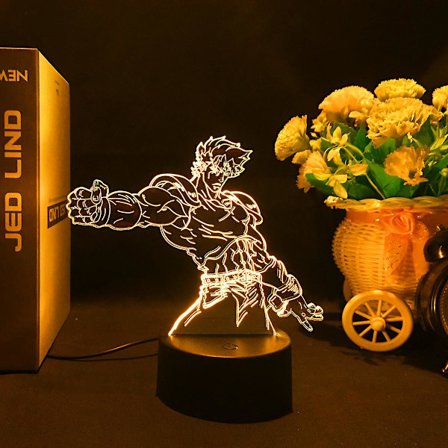 Anime JOJO Dio Lampe 3D nattlys
