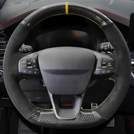 Bilratt skydd halkfri mocka fläta för kompatibel med Ford Focus ST-Line Fiesta ST-Line 2018-2019 Focus ST 2019-2020 Fiesta ST 2019