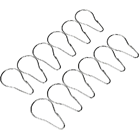 Metall Duschdraperiringar (Silver), 12-pack Hängande Ringar med Duschdraperi Spänne.