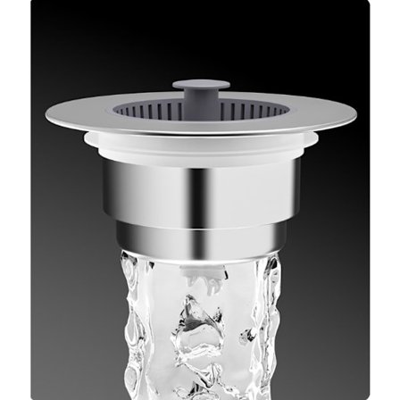 2 vaskefilters, rustfrit køkkenvask afløbsstop til excentrisk