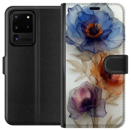 Plånboksfodral till Samsung Galaxy S20 Ultra med Silkesblommor