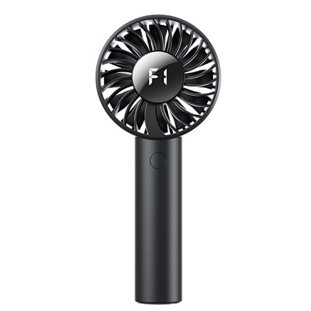 Bärbar handhållen fläkt med 5 hastigheter och digital display