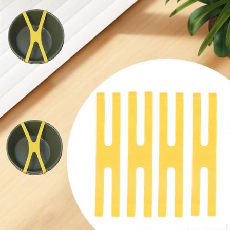 4-pak silikonebånd til tallerkenindpakning og udendørs brug