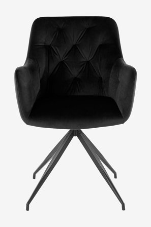 Loft24 - Spisestol med armlener TINA, 2-pk. - Svart - Armstoler - Fra Homeroom