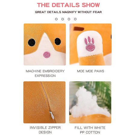 Katte Blød Pude Plys Lang Søvn Pude Bomuld Killing Pude Kælne Fyldte Sød Plys Dukke Legetøj Gave