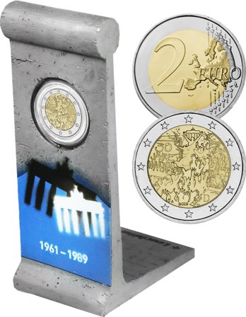 Tyskland 2019 - 2 Euro erindringsmønt indsat i mur segment