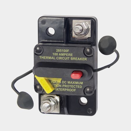 Disjoncteur automatique Blue Sea Systems Circuit Breaker 285 Surface Mount, 100 A, M6, 48 V DC