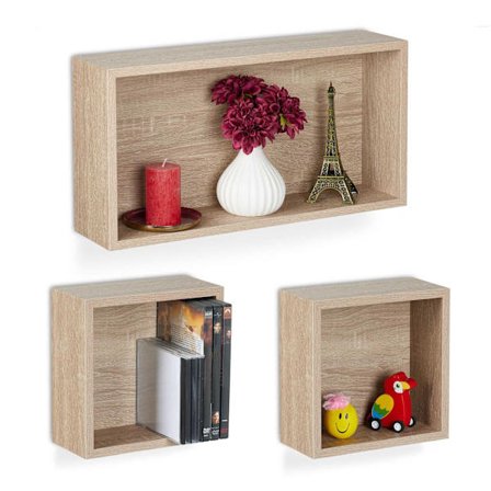 Væghylde terningsæt med 3 stk