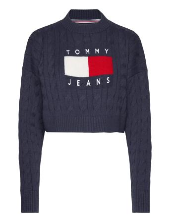 Tjw Bxy Center Flag Sweater Pullover Marineblå Tommy Jeans*Betinget Tilbud