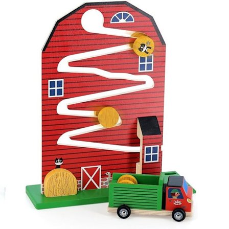 Puinen leikkijä - VILAC - Maalaisharvestus - Punainen - 12 kuukautta ja yli - Leikkisä ja opettavainen