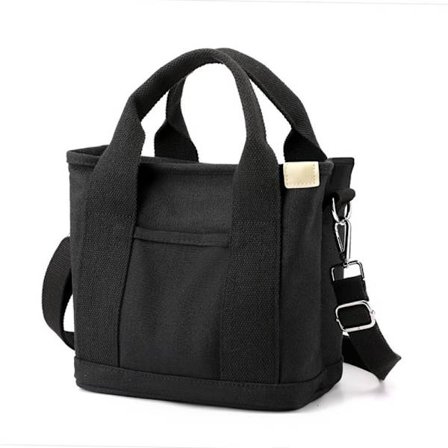 Kvinnor Crossbody Shouder Bag Multi-Pocket Tote Bag SVART black