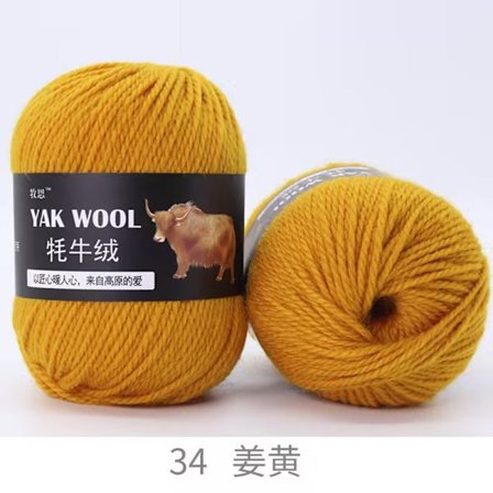 100 g Ull Yak-garn Virkningsgarn för stickning 4,5 mm handstickningsgarn 3-LAGER