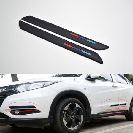 2x Svart Gummifront Bakre Støtfanger Hjørnebeskytter Klistremerke Riper P