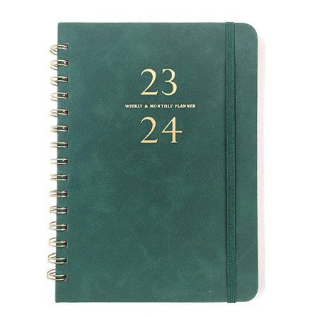 2024 Agenda Bok Dagbok Ukeplanlegger MØRKEGRØNN