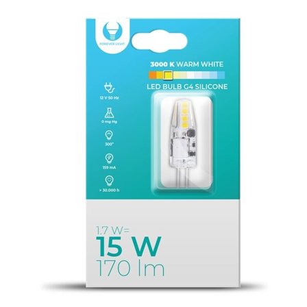 Forever LED-lamppu G4 1.7W 12V 3000K 170lm 170lm