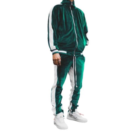 Sports clash casual guld sammet herrkostym