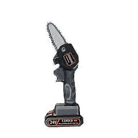 Batteridrevet motorsag, håndholdt trådløs motorsag med lader og 2 batterier