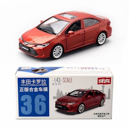 Caipo 1:43 Toyota Corolla Legering og plastbilmodell for samling og gave og dekorasjon