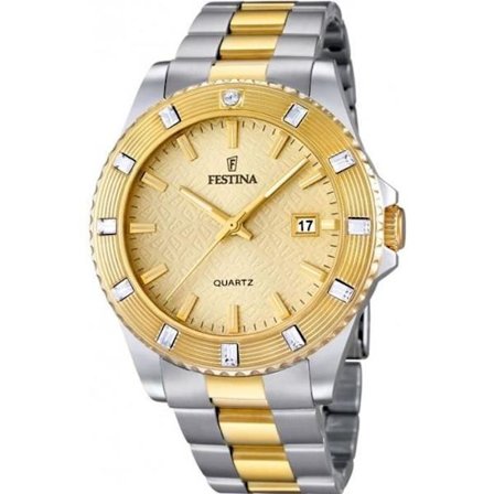 Klocka - Festina - F16688-2 - Rund - Silver Guld - Kvarts - Analog