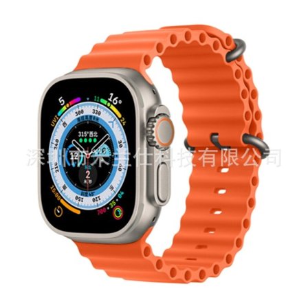 Klokkereim for Apple Watch iWatch 42/44/45/46/49mm normal spenne 9 oransje