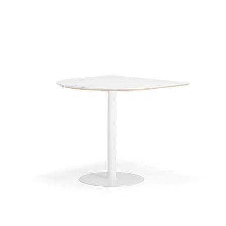 Bar table METRIC, semi-oval, 1000x1000x900 mm, white