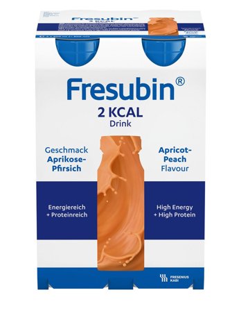 Fresubin 2 kcal Drink næringsdrikk aprikos-fersken 4x200 ml