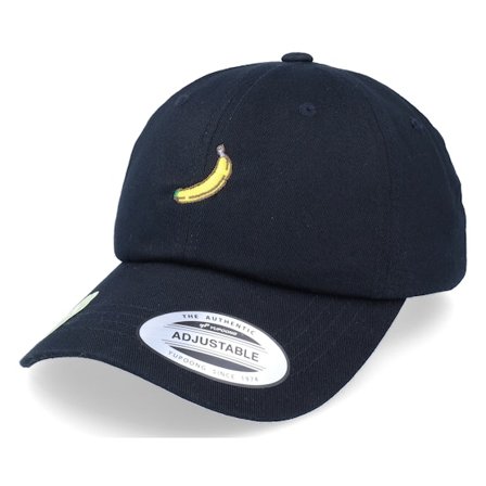 Iconic - Black - unconstructed - Cap - Go Tiny Bananas Black Dad Cap - Hatstore
