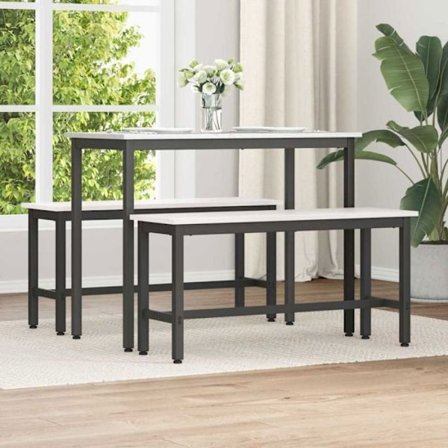 Banc Vidaxl Matbänk Vit 100 x 32,5 x 49 cm