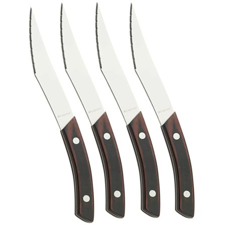 Legnoart Napoli pizza- og biffkniver 4 stk, mørkt tre